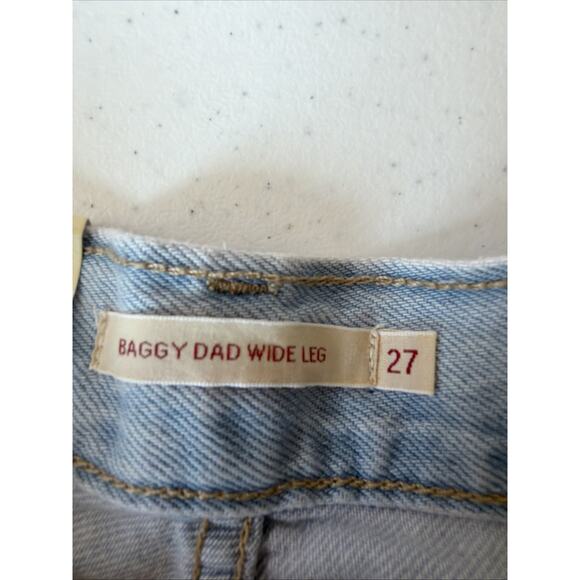 LEVI'S PREMIUM Light Mid Rise BAGGY DAD WIDE LEG Pleated Jeans Size 27 * 32 NWT - Picture 8 of 14
